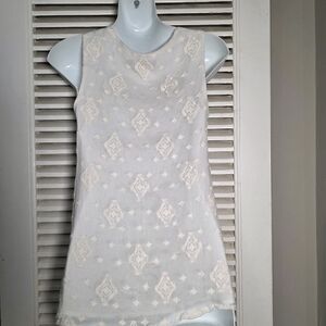 Elegant Cream Sleeveless Top